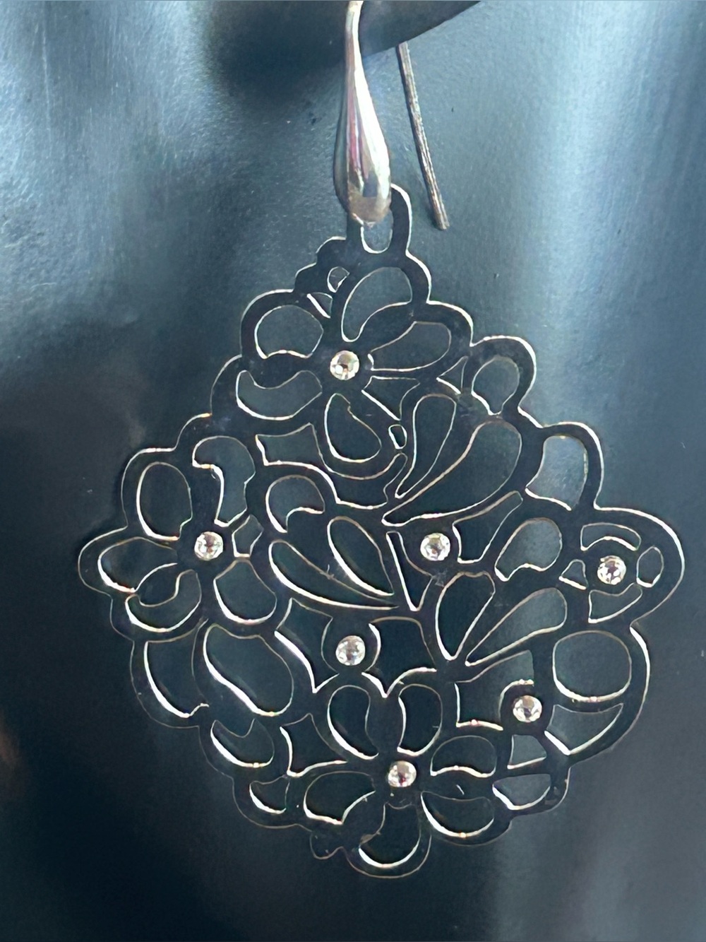 Filigree Crystal Accent Earrings